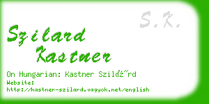 szilard kastner business card